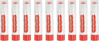 PATIKIL Tempera Paint Sticks, 9 Pcs Solid Tempera Paints Sticks Washable Bulk Markers Pen Quick Drying for Artists Beginners Art Supplies, Red