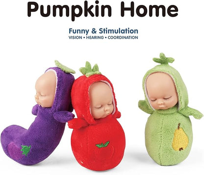 Enjoyin 4 inch Mini Baby Doll Playset Includes 6 Soft Baby Dolls and a Storage Bag Realistic Looking Small Baby Dolls Set for Toddlers