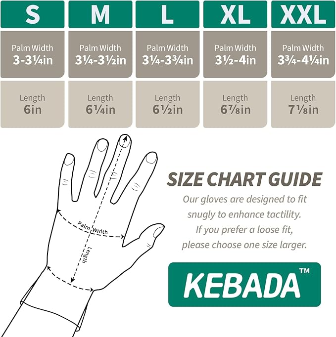 Kebada W2 Work Gloves for Men and Women, Nitrile Coated Working Gloves for Gardening, Construction, Warehouse, Safety Gloves for Work in Yard and Outdoors, 6 Pairs, Medium