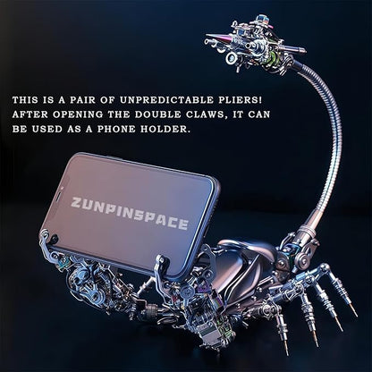 Adult 3D Metal Puzzle Giant Scorpion Model Kit 3D Metal Puzzle Mechanical Scorpion Block Difficulty DIY Assembly Kit - Men's High end Gift 1091pcs (Energy Armor - Scorpion)