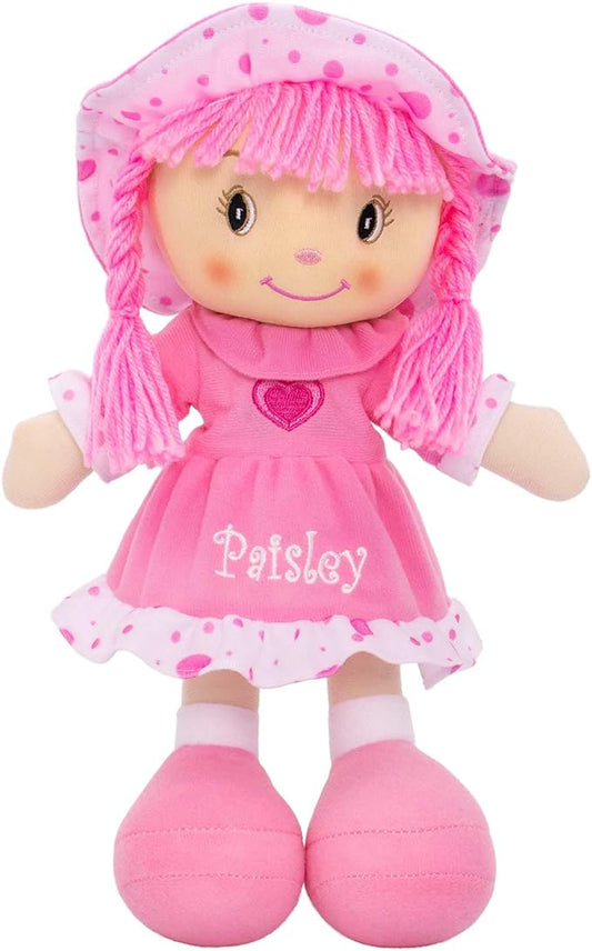 DIBSIES Personalized Sweetheart Cuddle Doll - 14 Inch (Pink)