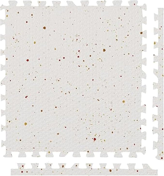 Play Platoon Non-Toxic Large Kids Mats for Floors, Extra-Thick Interlocking Tiles, 24 x 24 in. Puzzle Mat Pieces with Border, 9 Tile 72 x 72 inch, Neutral Playmat Rug for Toddlers & Children