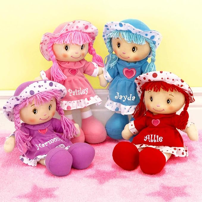 DIBSIES Personalized Sweetheart Cuddle Doll - 14 Inch (Purple)
