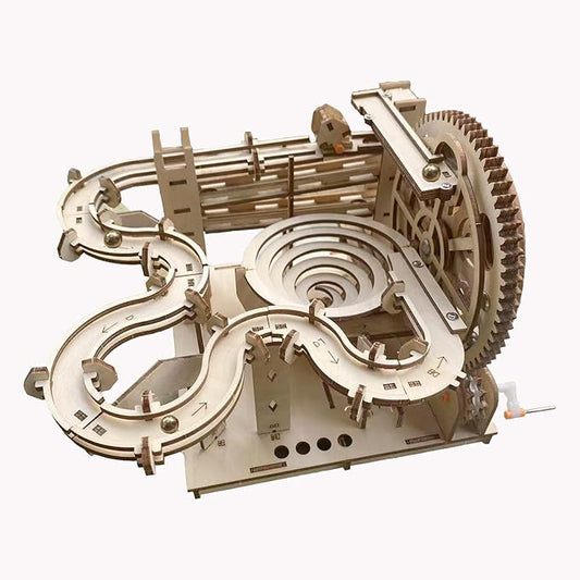 3D Wooden Puzzle Marble Run for Adults - DIY Mechanical Puzzle Assembly Model Kit Wood Crafts to Build for Age 14+ Years Old