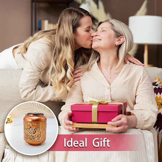 Squirrel Solar Lanterns Outdoor Waterproof Hanging Solar Lights Squirrel Gifts for Women Men Metal Decorative LED Lanterns for Yard, Patio, Lawn, Tabletop, Pathway, Landscape, Garden Decor