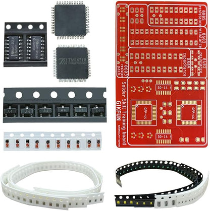 Gikfun Advanced DIY SMD/SMT Soldering Practice Kit - Electronics Engineer Student Skill Training Board with Components EK2165