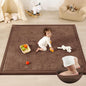 1.3" Thick Baby Play Mat for Floor, 39x59 Foam Tummy Time Mat, Padded Support Soft Plush Nursery Rug for Infant Kids Toddler Crawling Kick Activity (Chocolate Brown)