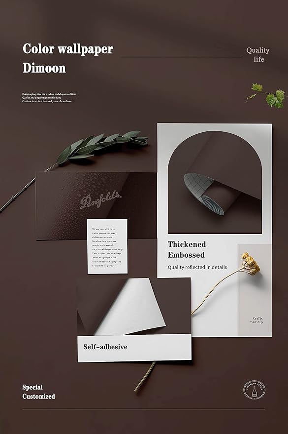 Dimoon 78.7''x17.7'' Grey Peel and Stick Wallpaper Contact Paper Modern Self Adhesive Wall Paper Removable Renter Friendly Textured Solid Color Shelf Cabinet Vinyl Roll (78.7''x17.7'',Dark Grey)