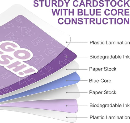 BenBen Alphabet Go Fish Card Game for Kids,104 Cards, Oversized ABC Learning Playing Cards, Memory Matching Games, 2-8 Players, Ages 3 and up, Easter Basket Stuffers, Stocking Stuffers