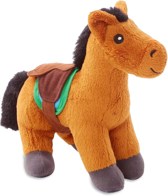 Melissa & Doug Feed & Groom Horse Care Play Set with Plush Stuffed Animal (23 pcs) Pretend Play Horse Plush Toys for Girls and Boys Toddlers Ages 1+