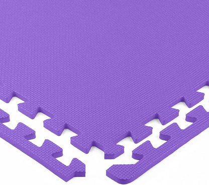FlooringInc's 1/2" Soft Non-Toxic Baby Play Mat, Toddler Playmat, Colorful Puzzle PlayMat, Floor Mats for Kids & Babies, EVA Foam Interlocking Tiles for Nursery & Playroom | Purple, 50 Tiles, 200 SqFt