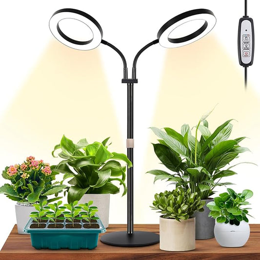 LBW Grow Light for Indoor Plants Full Spectrum, Plant Lights for Indoor Growing, LED Plant Lamp for Indoor House Plant with Auto Timer, Adjustable Height and Brightness