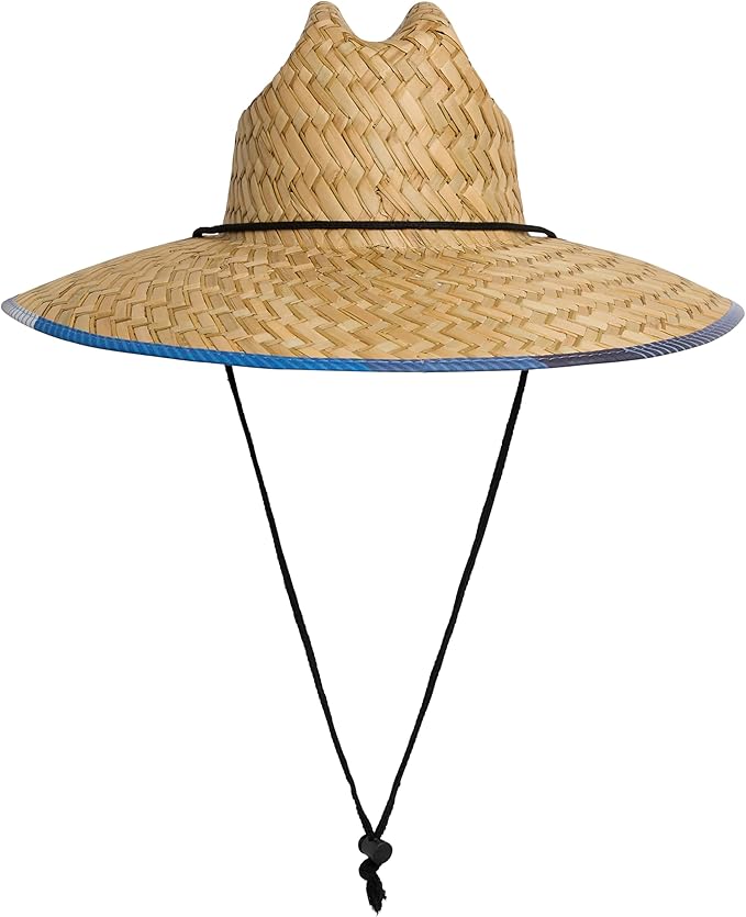 Quiksilver Men's Wide Brim Outdoor Lifeguard Straw Sun Hat