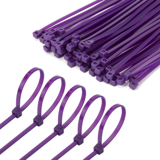 8 Inch Purple Zip Tie 1000 PCS, 40 Lbs - Small to Medium Zip Tie, Nylon PA66 UV Resistant Cable Tie Heavy Duty for Indoor and Outdoor Use - Ideal for bundling and securing objects