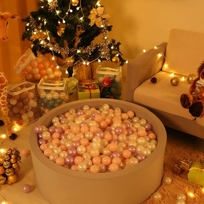 Realhaha Ball Pit Balls 50 100 200 500 Play Balls Plastic Balls for Baby Girls Toddlers Kids Play Tent Pool Playhouse Playpen Party Decoration