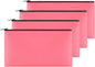 4Pack Money Bag 11 X 6" - Safe Durable Waterproof PU Leather Bank Pouch With Zipper for Cash, Coins, Checks, Bills, Receipts, Makeup, Tool Storage (Peach)
