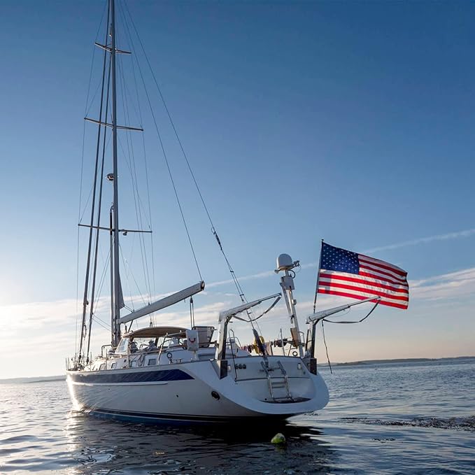 AZCOVER American Flag 2x3 FT US Flag for Outside Heavy Duty Nylon American Flags 24x36 Inch for Outdoor with Embroidered Stars Sewn Stipes and Brass Grommets