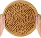 Round Wooden Labyrinth Board Game - Marble Maze for Education and Fun, Toddler Activity Board, Brain Teaser Puzzle Logic Game with Two Metal Balls for Kids, Adults, Teens, Boys, and Girls