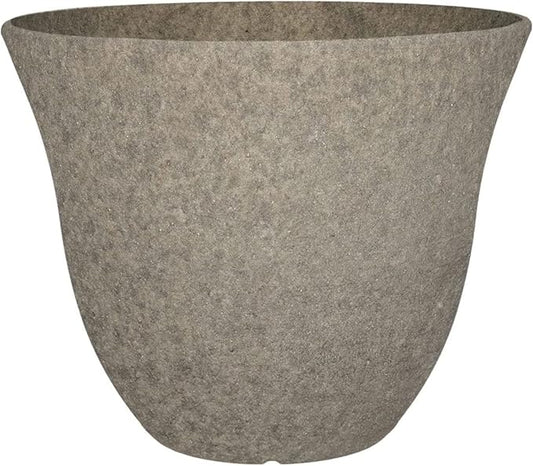 Classic Home and Garden Honeysuckle Resin Flower Pot Planter, Stone Grey, 13"