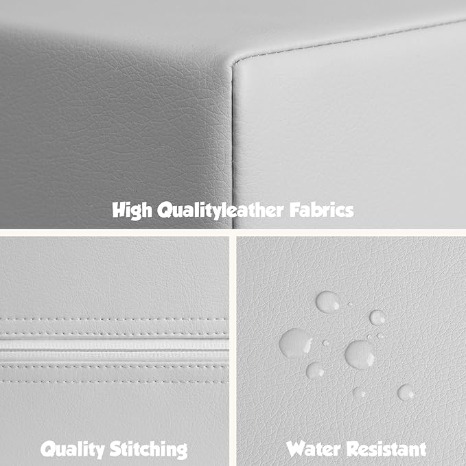 6-Piece Soft PU Leather Toddlers Climbing Toys, Baby Foam Climbing Blocks for Kids 3, Baby Climbing Structures Play Gym for Toddlers, Indoor Climb and Crawl Activity Play Set