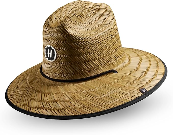 Straw Hat for Men & Women | Lifeguard Hat, Beach Hat & Sun Hat | UPF 50+ Wide Brim for Sun Protection | One Size | Hemlock