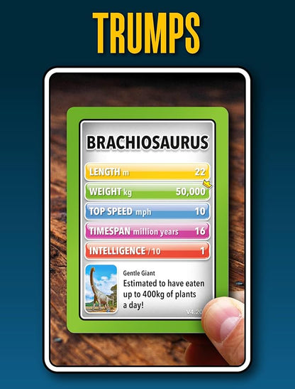 DINOSAURS Card Game - Matching Pairs, Snap, Trumps, Rummy, Happy Families (7 Games To Play) | Travel Game, Gift, Stocking Stuffer | for Adults, Kids, Boys, Girls | Age 5+, 1-8 Players