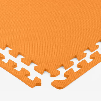 FlooringInc's 1/2" Soft Non-Toxic Baby Play Mat, Toddler Playmat, Colorful Puzzle PlayMat, Floor Mats for Kids & Babies, EVA Foam Interlocking Tiles for Nursery & Playroom | Orange, 35 Tiles, 140 SqFt