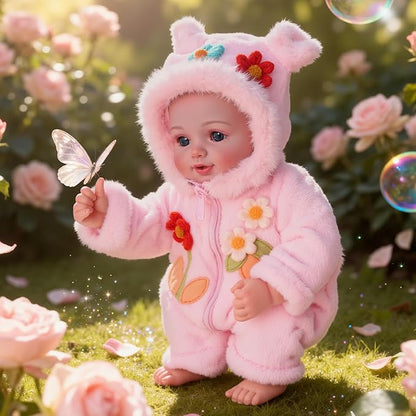 BABESIDE Baby Doll Girl - 17-Inch Soft Body Realistic Baby Doll with Blue Eyes and Fairy Outfit Real Life Baby Dolls for 3 4 5 6 7 8 9 Years Girl Birthday Gifts, Pretend Play, Christmas & Collection