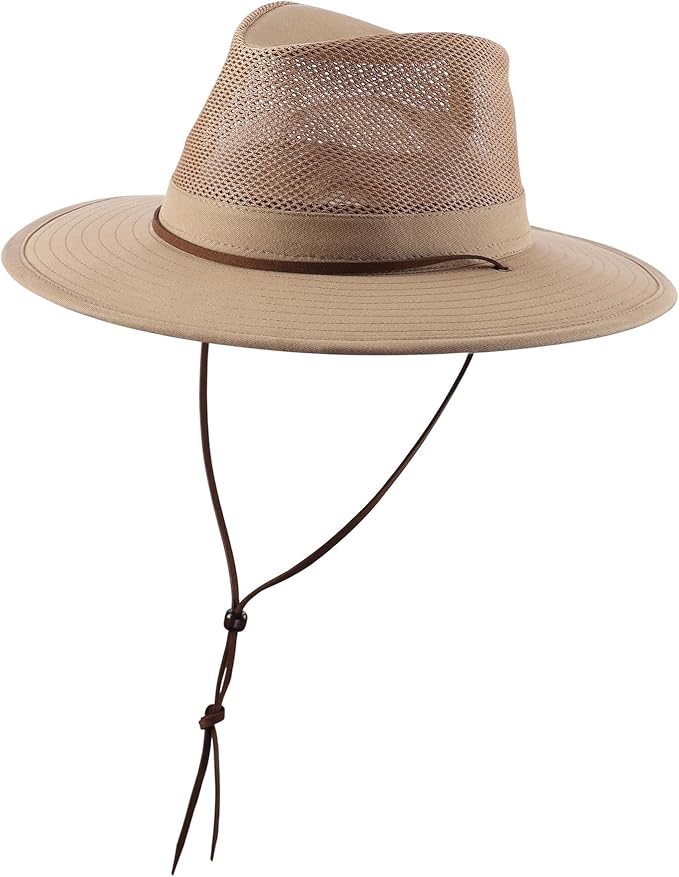 Home Prefer Cotton Summer Fedora Hat Wide Brim Sun Hats for Men Women UPF 50+ Sun Protection Cap for Fishing Hiking