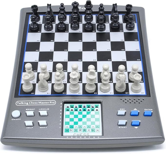 iCore Electronic Chess Set, Talking Computer Chess Board, 100 Preset Exercises, 5 Levels, 40 Famous Electronic Chess Games for Kids & Adults