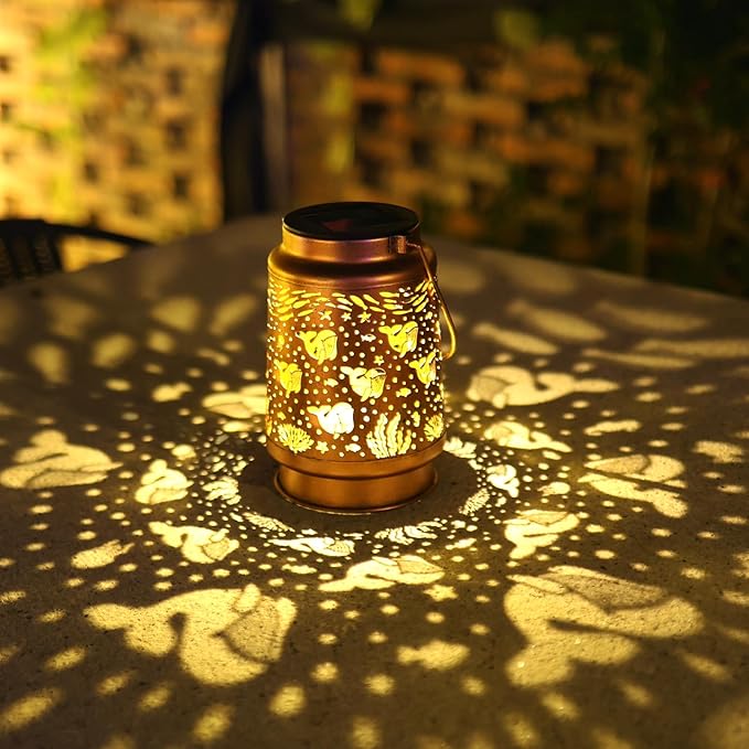 Whale Solar Lanterns Outdoor Waterproof Hanging Sunflower Solar Lights Gifts for Women Men Metal Decorative LED Lanterns Outside for Garden, Yard, Patio, Lawn, Porch, Backyard