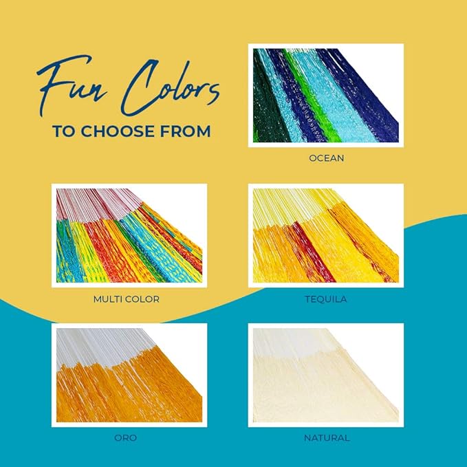 Matrimonial Size Hammock - Hammocks Rada - Caribbean Color