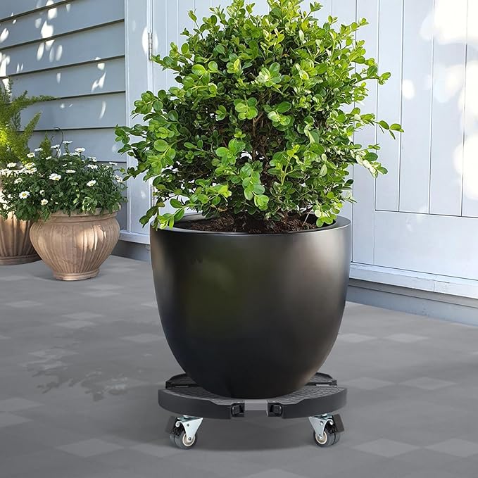 W B D WEIBIDA Plant Rollers with Wheels Heavy Duty, Adjustable 12 14 16 18 Inch Plant Caddy with Casters, Rolling Plant Stand, Large Potted Planter Cart Dolly for Flower Pot Outdoor Indoor