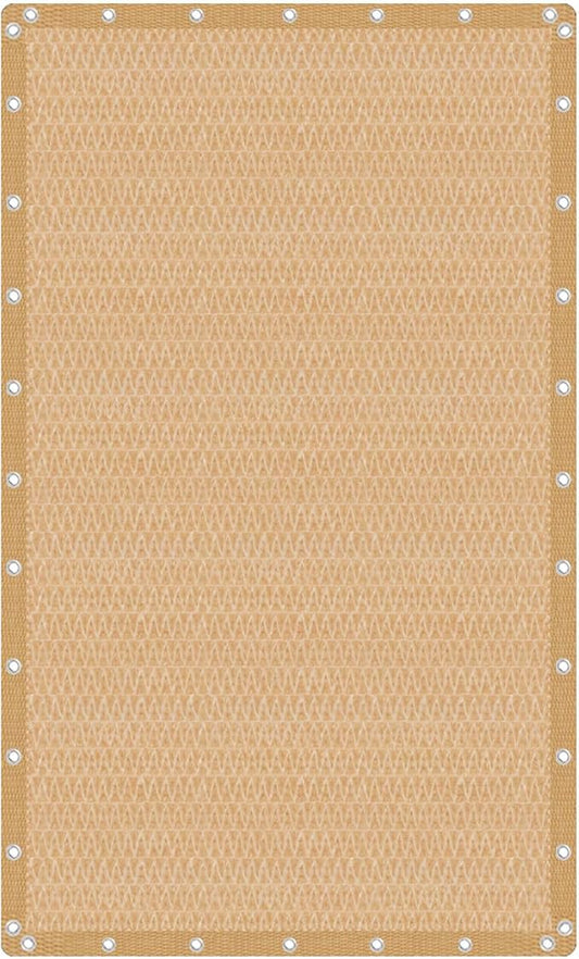 VICLLAX Shade Fabric Sun Shade Cloth Privacy Screen with Grommets for Patio Garden Pergola Cover Canopy 12x20 FT, Wheat