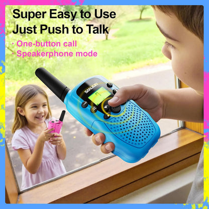Walkie Talkies for Kids Toys for Boys Girls 4-6, 3 Miles Range Walkie Talkie to Camping, Outdoor 4 Year Old Girl Birthday Gifts for 3 4 5 6 7 Year Old Boy Girl Gifts Age 6-8 (Blue&Pink&Yellow)