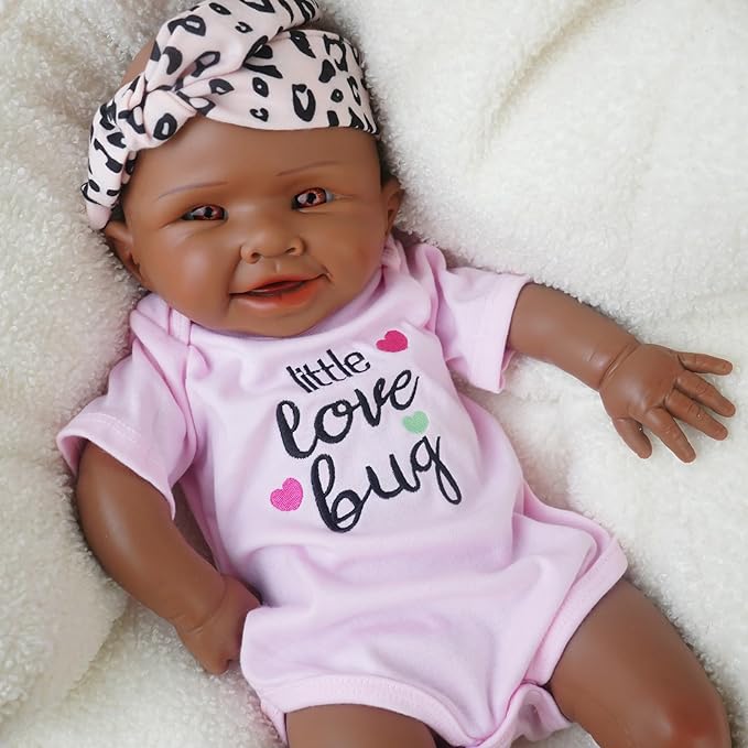 Girl 18 Inch, Full Silicone Baby Doll, Realistic Baby Dolls, Realistic Veins & Pose, Not Vinyl, Reborn Baby Dolls Silicone Full Body, Gift Set