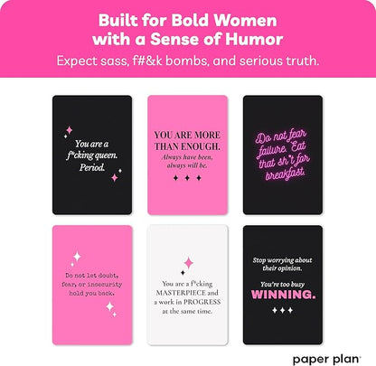 Affirmation Cards for Women – 52 Badass Inspirational Cards | Positive Self Care & Motivational Gifts for Women, Bestie Gifts, Uplifting Empowerment Deck // Paper Plan
