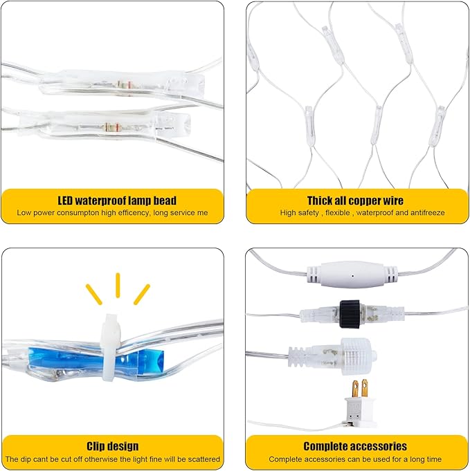 Family Patriotic American Flag String Lights - 250 LED Half Fan Shaped Outdoor Waterproof Lights, 4th of July Decorations, Independence Day, Memorial Day, USA 2pcs