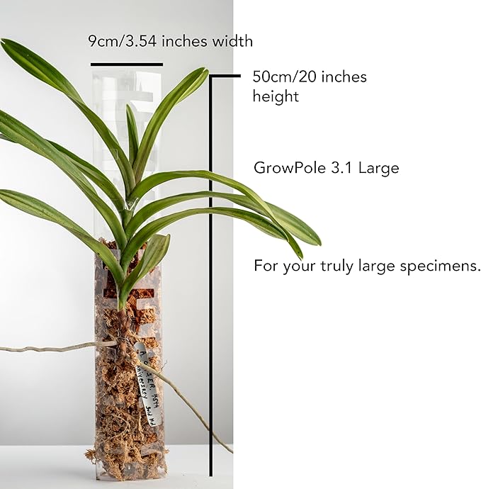 Plastic Moss Poles for Climbing Plants V3 Large 5 Pcs Front Opening Stackable Moss Pole Monstera Plant Support-Plant Climbing Pole, DIY Moss Pole for Plants Indoor, Plant Sticks Support by THICCLY