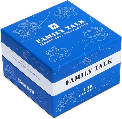 BestSelf Family Talk Icebreaker Deck – 150 Conversation Starters for Family Connections, Fun Bonding, Game Nights