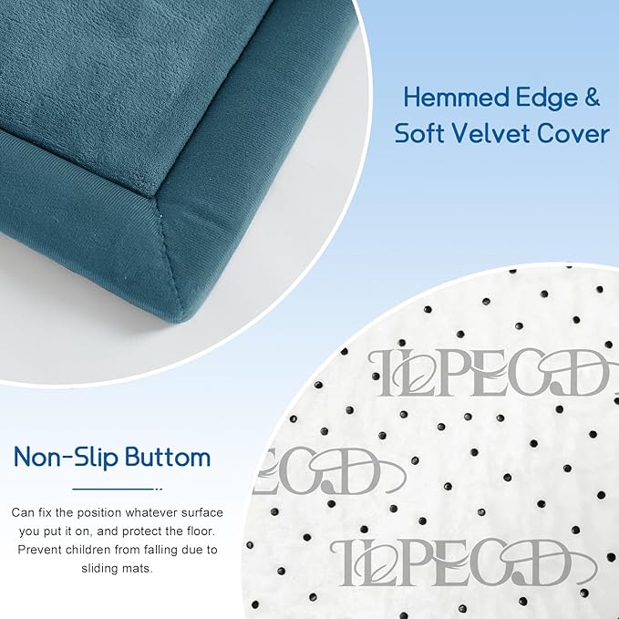 Baby Play Mat for Floor Tummy Time Mat Nursery Rug Muscle Mat Area Rug Playroom Rug Tatami Mat 4'11x3'28" Memory Foam 1.3" Thick Crawling Mat For Babies,Toddlers, Infants, Kids,Floor Mat(Green)