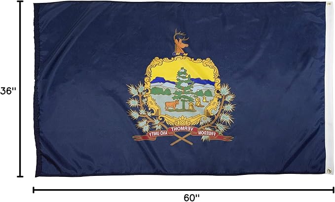 FlagSource Vermont Nylon State Flag, Made in the USA, 3x5'