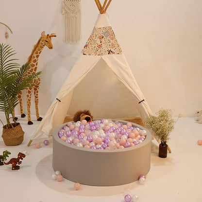 Realhaha Ball Pit Balls 50 100 200 500 Play Balls Plastic Balls for Baby Girls Toddlers Kids Play Tent Pool Playhouse Playpen Party Decoration