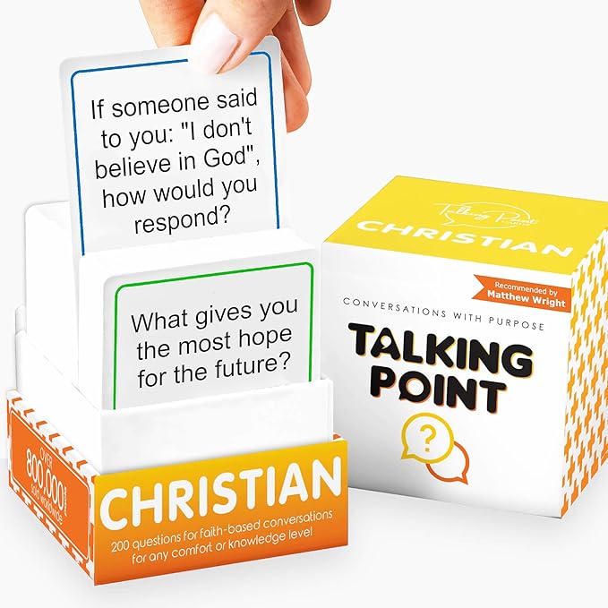 200 Conversation Cards for Christians - Explore Your Faith and Have Fun on Family Game Night, Bible Study or Youth Groups - Perfect for Church Groups, Couples Game Night, Easter Gifts