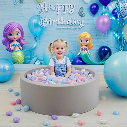 GOGOSO Ball Pit Balls for Toddlers Phthalate-Free BPA-Free Non-Toxic Crush Proof Soft Plastic Play Balls Baby Kids Shape Tent Pool Playhouse Playpen Party Decor, Pink Blue Purple White,50PCS
