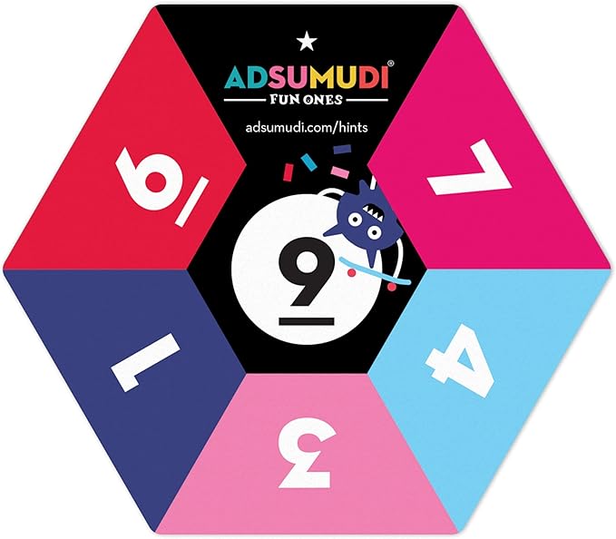 Adsumudi Fun Ones: The Fast-Paced Math Game for Kids, Families & Classrooms – Fun Mental Math Card Game for Ages 6+ – Play Solo or Together, Multiple Difficulty Levels, Made in USA