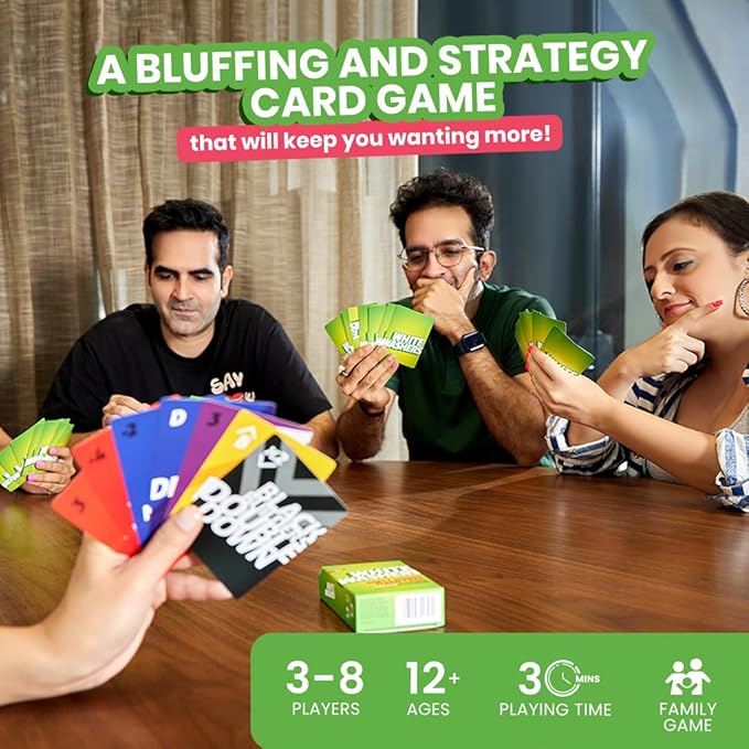 Card Game - White Washers, Bluffing & Strategy Game for All Ages, Fun Family & Party Game for Teens & Adults, Perfect for Ages 12, 13, 14 & Up (3-5 Players)