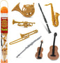 Safari Ltd Musical Instruments TOOB - Figurines: Trombone, Flute, Saxophone, Guitar, Violin, Horn, Trumpet, Clarinet - Educational Toys for Boys, Girls & Kids Ages 3+