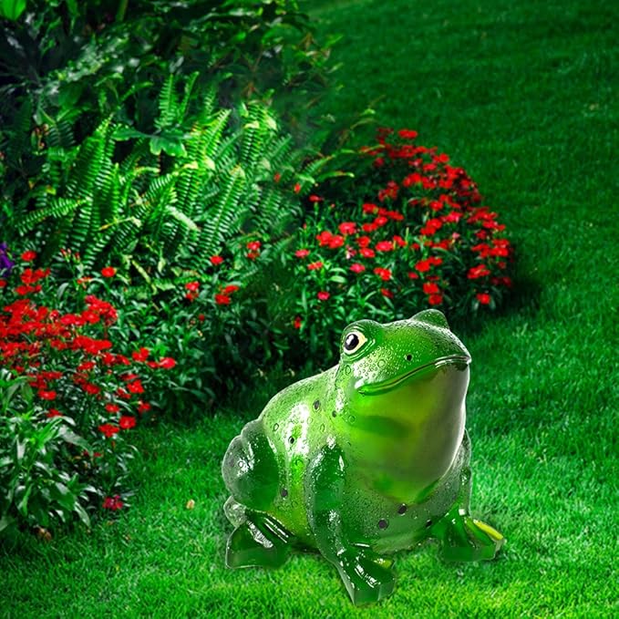 Solar Frog Lights Deck Decorative Lighting Statue Lawn Patio Backyard Outdoor Garden Decoration Housewarming Gift