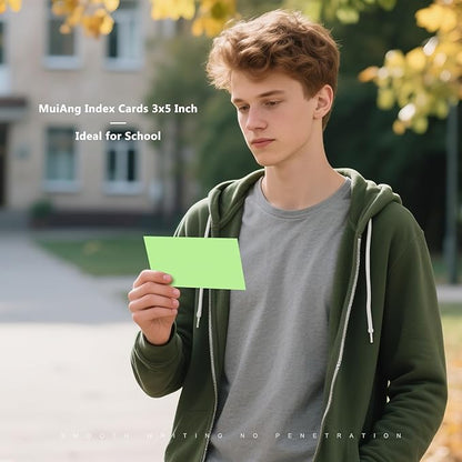 600 Count Index Cards 3 x 5 Inch Green Lined Flash Cards Ideal for Studying and To-do-List, Portable Note Cards Taking for Students and Teachers, Flash Card Styled for Home, Office or School Use